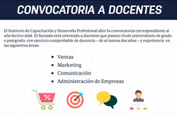 Convocatoria a Docentes – FINALIZADA